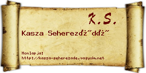 Kasza Seherezádé névjegykártya